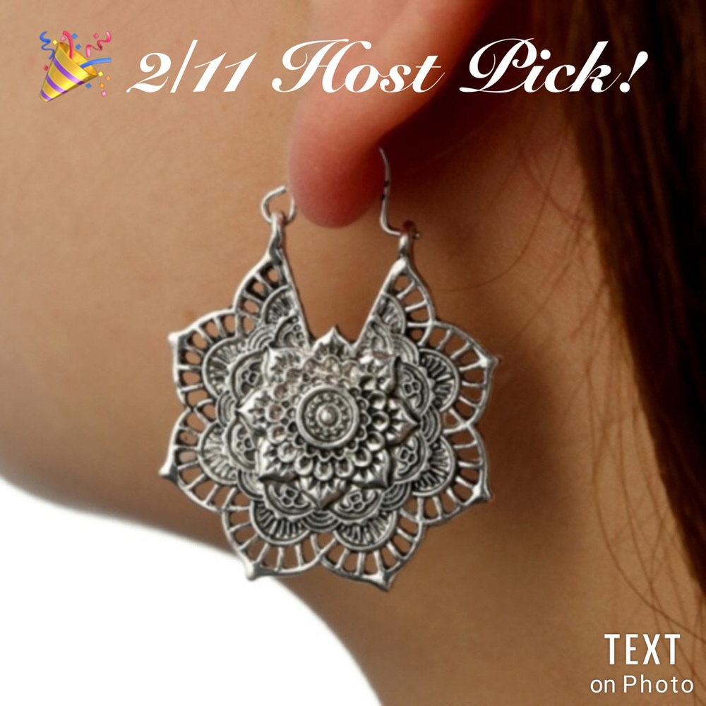 🎉HP! Boho mandala earrings - Gorgeous! - Picture 2 of 6